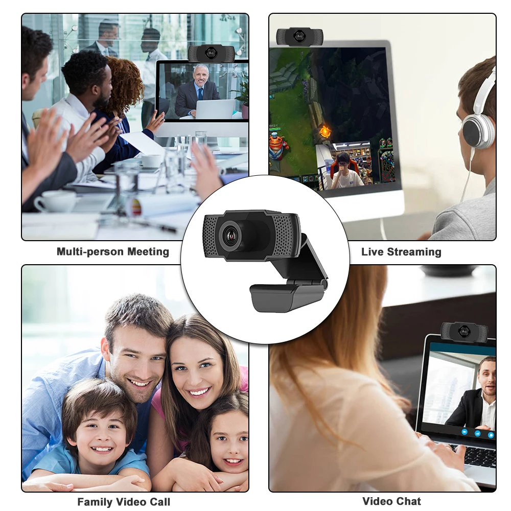 Широкоугольная USB веб камера 1080P/720P USB2.0 без привода с микрофоном для ноутбука
