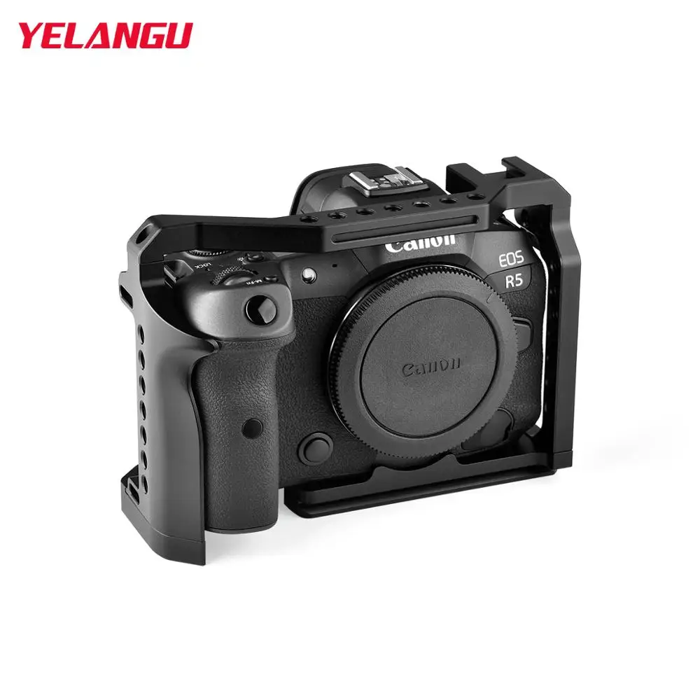Yelangu C22 DSLR клетка для камеры Canon EOS R5 и R6 с холодным башмаком рейкой NATO 1/4 ''и