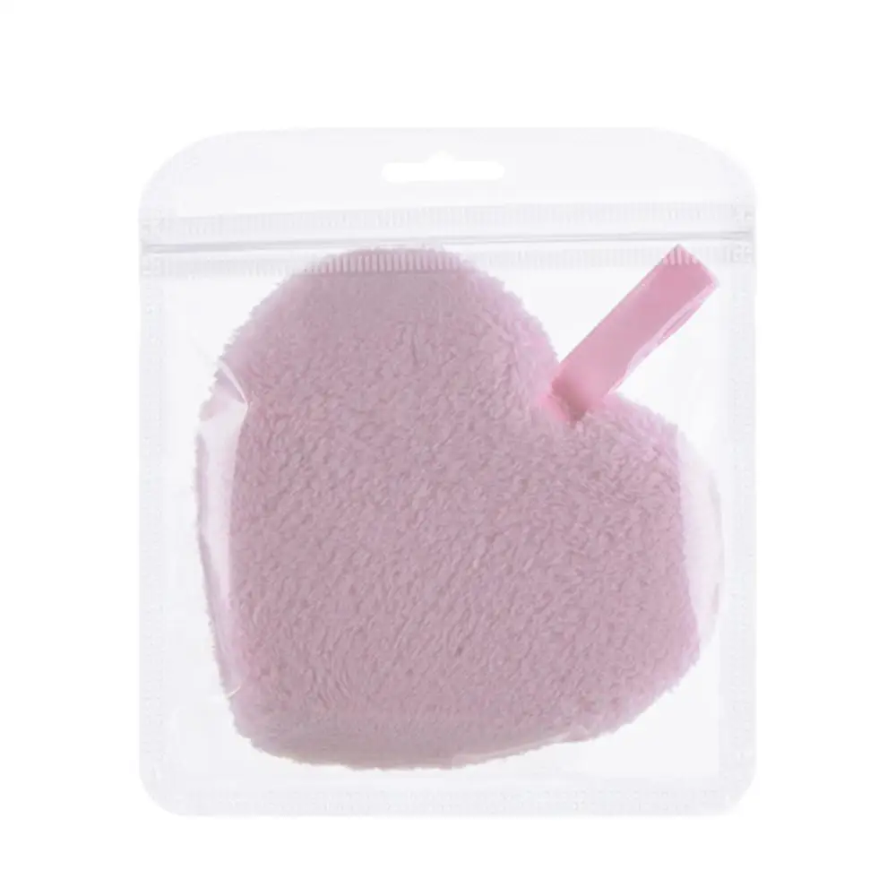 Pink 1/3 шт Косметическая пуховка для удаления макияжа, набор из микрофибры, текстильная салфетка для удаления, многоразовая Очищающая уход за лицом - Цвет: Pink