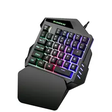 G94 USB One Handed Gaming Keyboard 35 Keys Wired Game Membrane Keyboard Keypad for Mobile Phone Laptop Desktop PC Computer Gamer