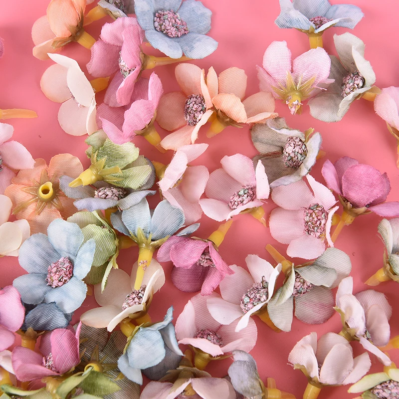 2 5 см/шт. мини Маргаритка из шелка многоцветная гирлянда с искусственным цветком