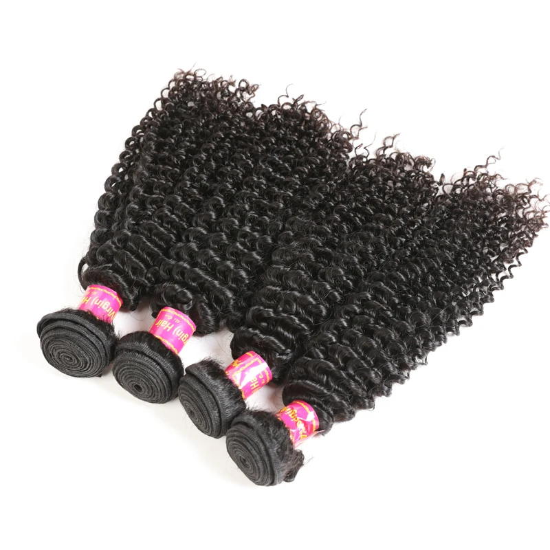 3/4 шт. натуральные бразильские кудрявые волосы волнистпряди 100% необработанные