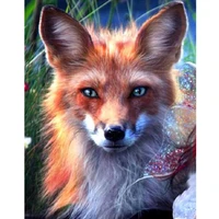 stickers animal fox 3d diamond painting cross stitch wall decor full square 5d diamond embroidery fox pattern mosaic pictures
