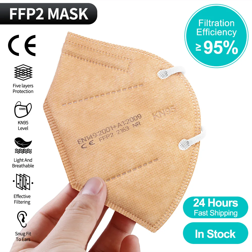 FFP2 Mascarillas CE ffp2 одобренный гигиеническая маска 5 слоев уход за кожей лица KN95 фильтр