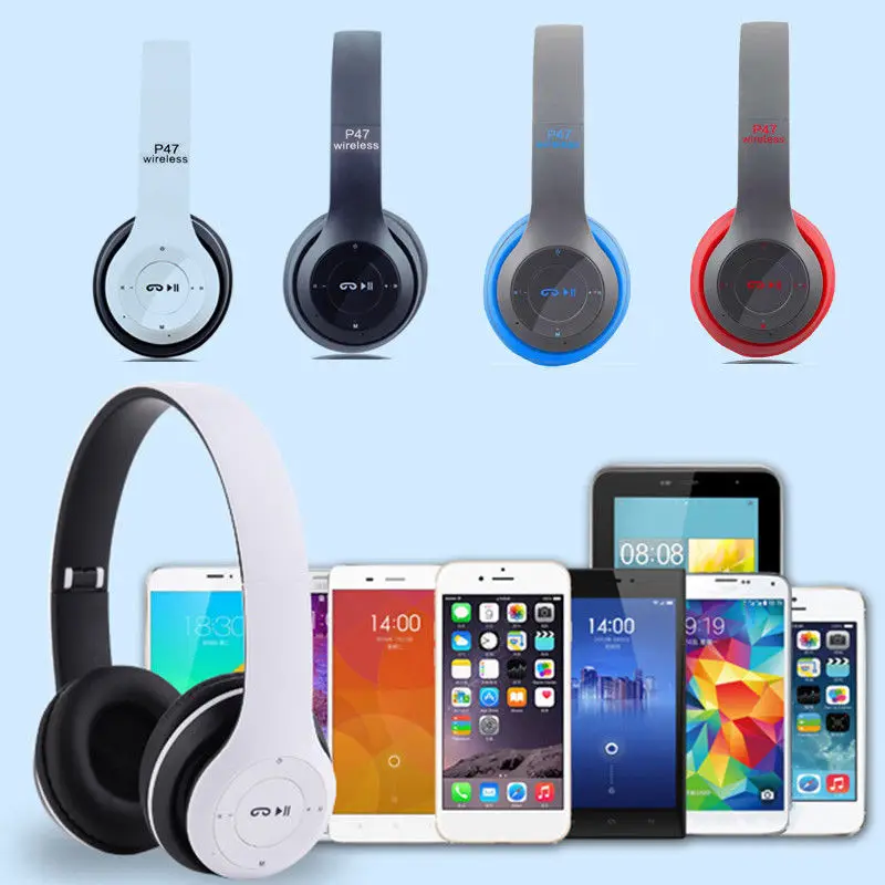 

9D HIFI Stereo Foldable Wireless Headphones For mobile xiaomi iphone sumsamg tablet Bluetooth Headset with mic support SD card