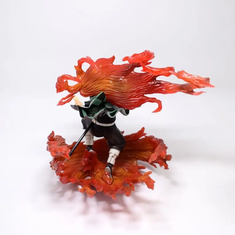 

20cm Anime Demon Slayer Figure Flame Fight Kamado Tanjirou PVC Action Figure Collection Model Toys Gifts