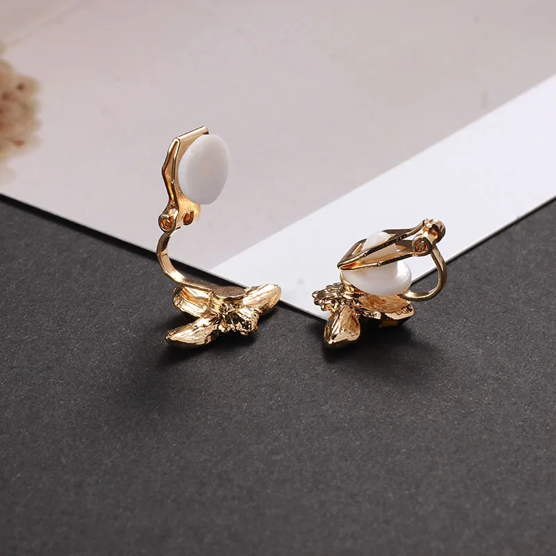 Детские клипса серьги милая пчела желтый не пирсинг маленькие девочки гвоздики