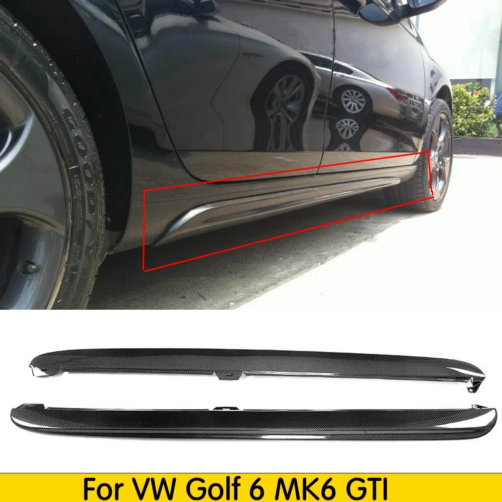 Комплект фартуков из углеродного волокна для VW golf 6 MK6 GTI автомобильный стикер, спойлер 2010-2013