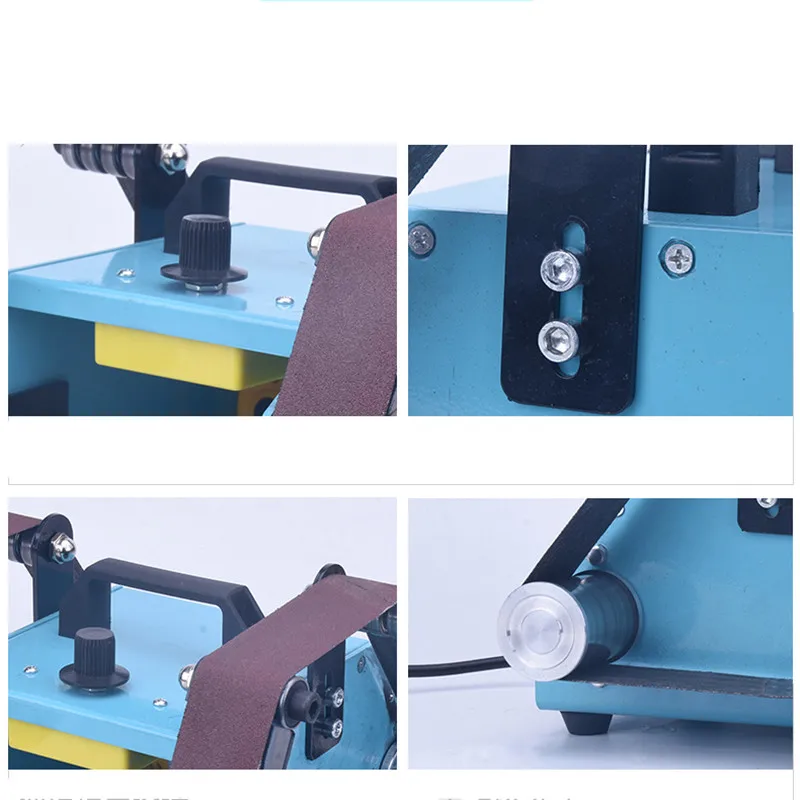 

Multifunction Desktop Biaxial Belt Machine Portable Sanding Machine Polisher Sanding Sharpen Tool Grinder Sandpaper Machine 220v