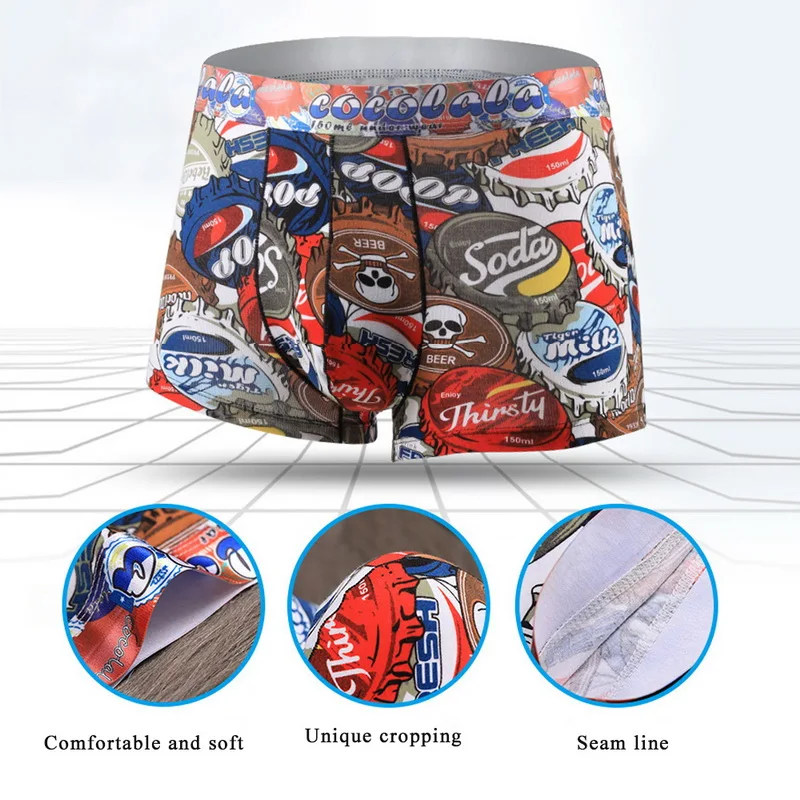 Новинка модное мужское нижнее белье с буквенным принтом боксеры мужские