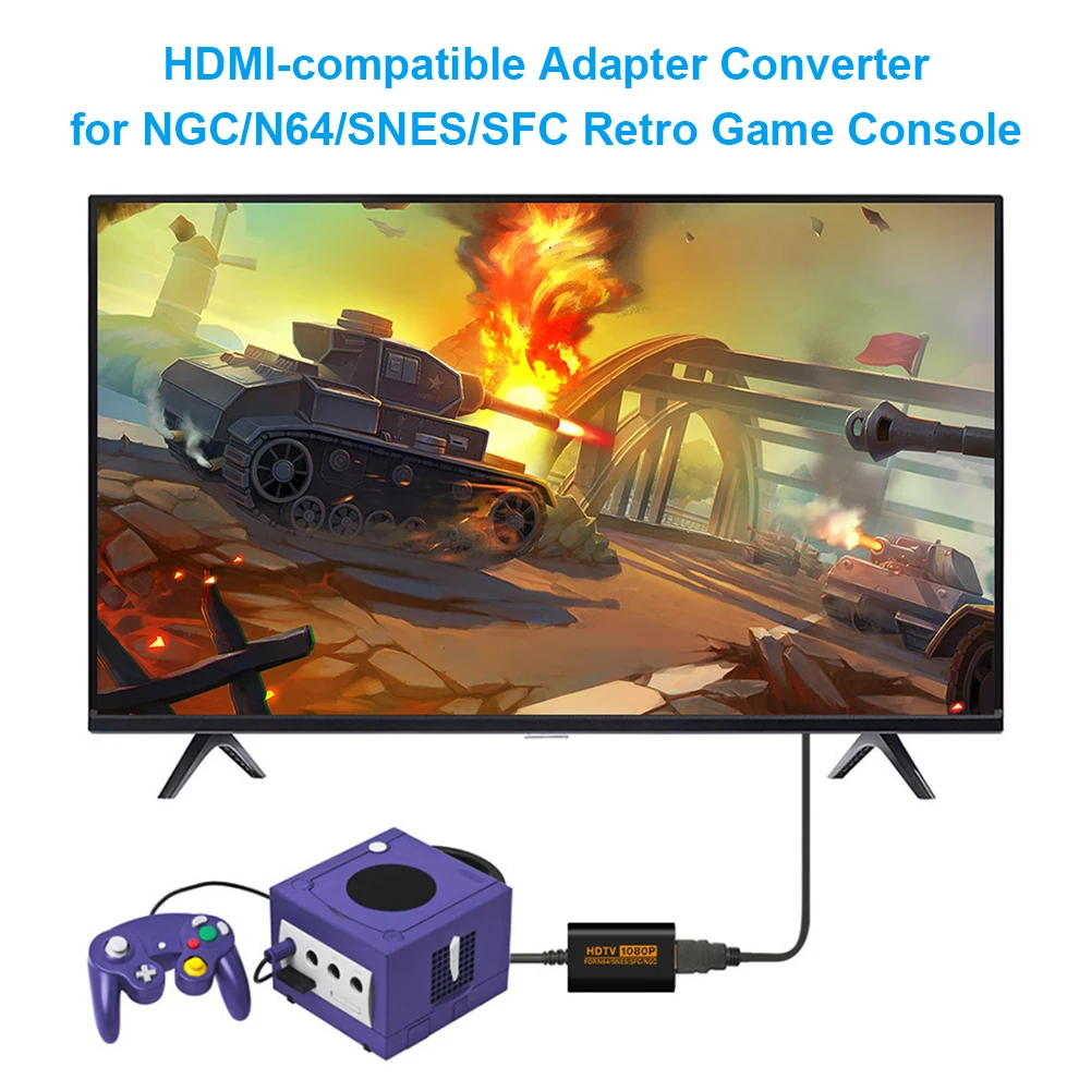 Совместимый с HDMI преобразователь 1080P Адаптер для N64 Nintendo 64/SNES/NGC/SFC ретро геймкуб