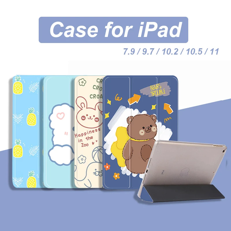 

Smart Case for iPad 7th 8th Generation 10.2 Case for iPad Pro 11 2020 2021 Air 4 2 3 9.7 2017 2018 Pro 10.5 Mini 5 4 Cover