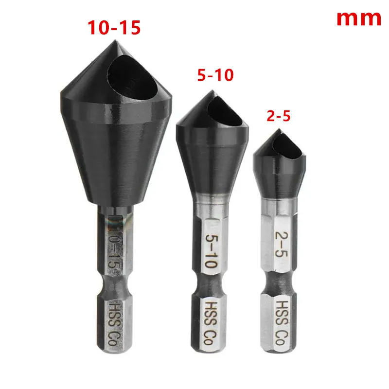 Кобальт M35 HRC89 TiAlN зенкер 1/4 &quotшестигранный хвостовик 90 градусов Удаление