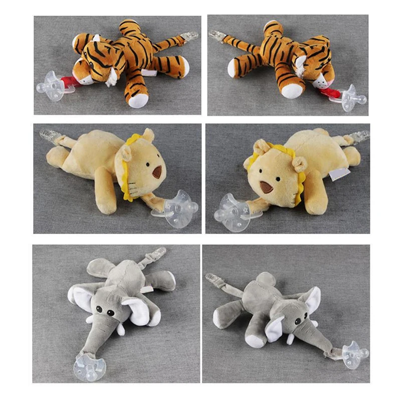 Держатель для детской соски мам зажимы с плюшевой игрушкой животных Силиконовая