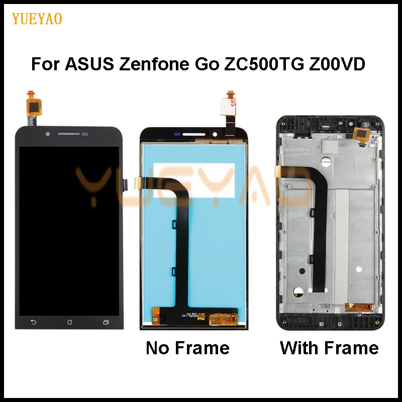 ZC500TG дисплей для ASUS Zenfone Go ЖК сенсорный экран с рамкой Z00VD запчасти|Экраны