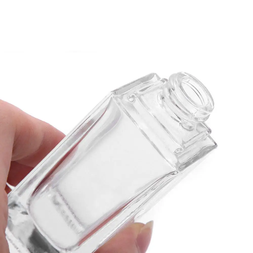 

1 pc 30ml Square Liquid Foundation Frosted Glass Bottle Essence Emulsion Cream Refillable Bottles Cosmetic Packaging Container