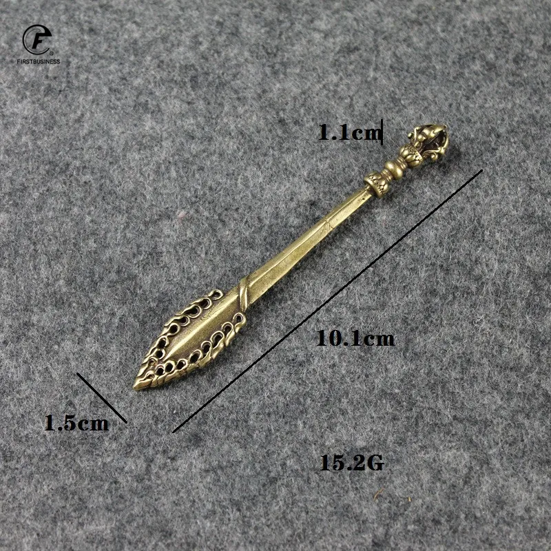 Чайный нож из чистой меди Тибета офисный для чая церемония аксессуары режущий инструмент с большими иглами