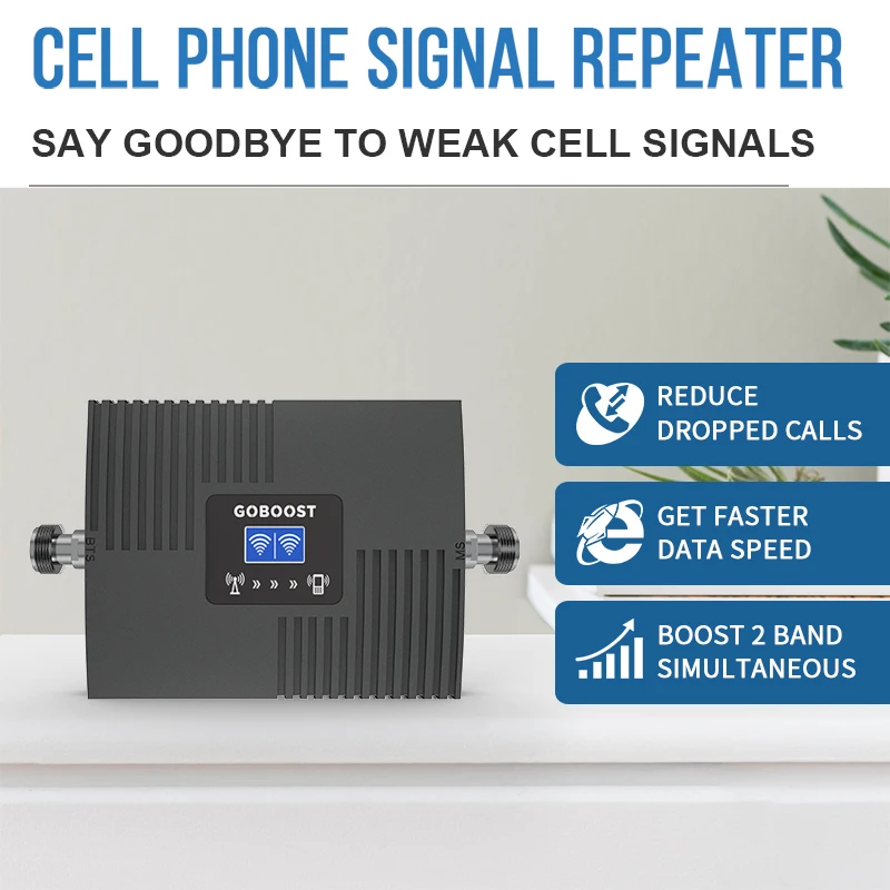 Kup GOBOOST Dwuzakresowy Wzmacniacz Komórkowy 2G 3G 4G Wzmacniacz Sieciowy LTE 1800 UMTS 2100 MHz Zespół 1 3 Repeater Z Zestawem Antenowym