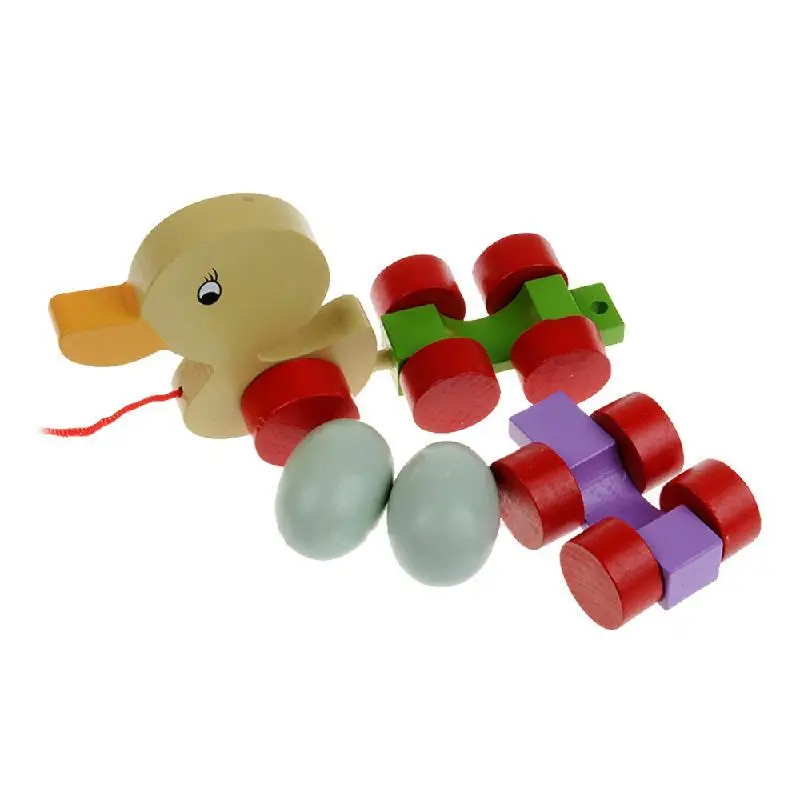 Детская игрушка деревянная для детей 1 шт. креативная курицы утенка трейлер