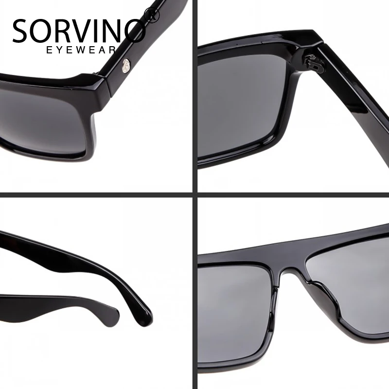 Мужские зеркальные солнцезащитные очки в стиле ретро с плоским верхом|Мужские