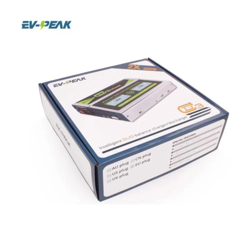 EV PEAK CD3 2x 25A/200W DUO 6S LiPo зарядное устройство с двумя сенсорными экранами|Детали и