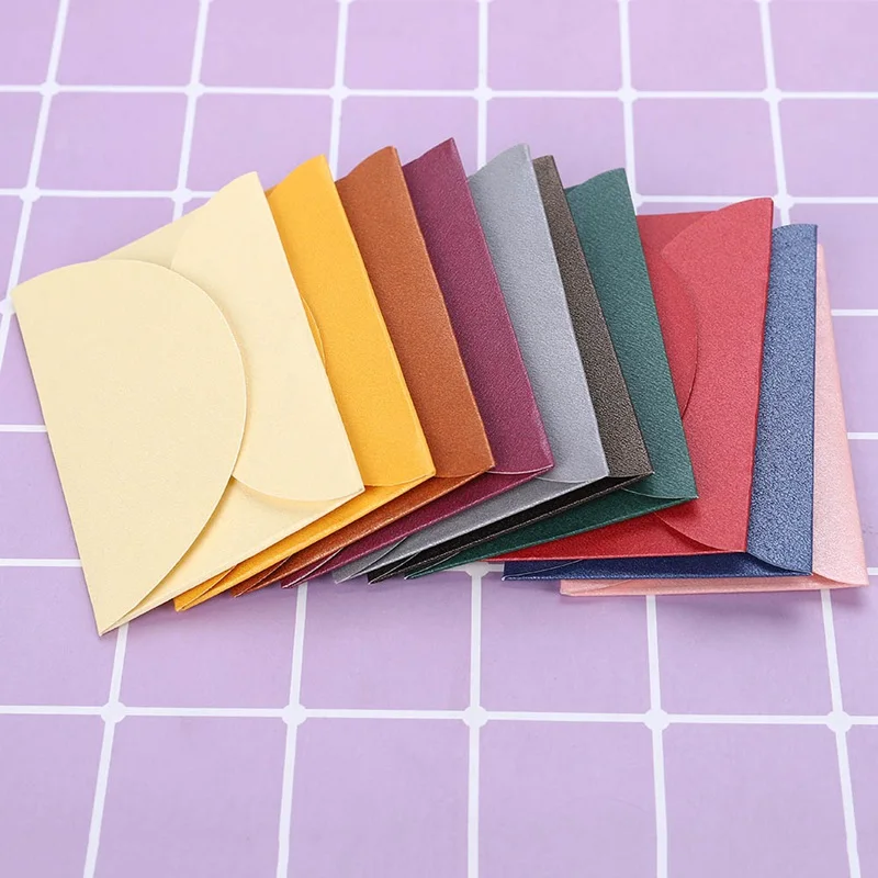 

10pcs/lot Handmade Mini Envelopes Vintage Colored Pearl Paper Envelope Wedding Invitation Envelope Christmas Gift Envelope
