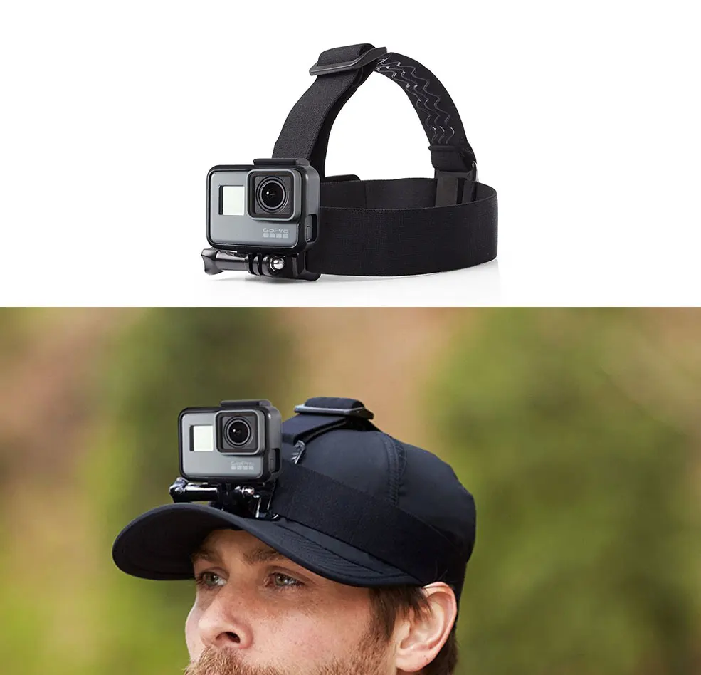 Adjustable Head Strap Band for Gopro Hero 6 5 4 3 Mount Belt Headband with Chin For DJI Osmo Action Camera Accessories | Электроника
