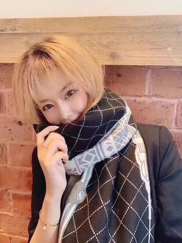 Роскошная шарф-палантин для женщин из высококачественного кашемира с двусторонним рисунком сетки для рыбалки и изображением Эйфелевой башни.