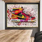 Поп-арт Баскетбольная обувь уличный граффити плакат и принты настенная Картина на холсте картина для гостиной домашний декор Caudros