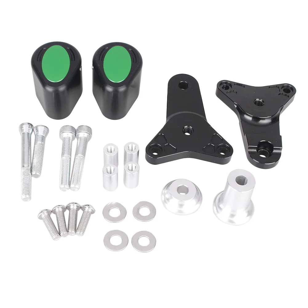 Зеленый Для Suzuki GSXR 600 750 2011 2012 2013 GSXR600 GSXR750 K11 рамки ползунок аварии Защитный протектор ЧПУ Алюминий+ ABS Пластик - Цвет: Зеленый