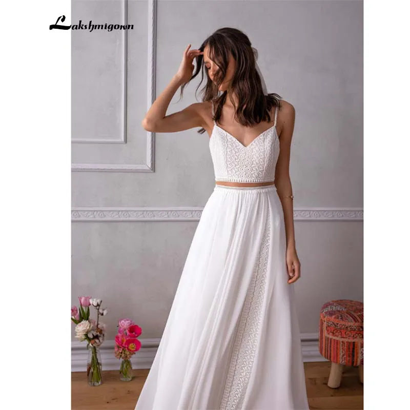 Две штуки Спагетти ремень свадебное платье трапециевидной формы кружевное и
