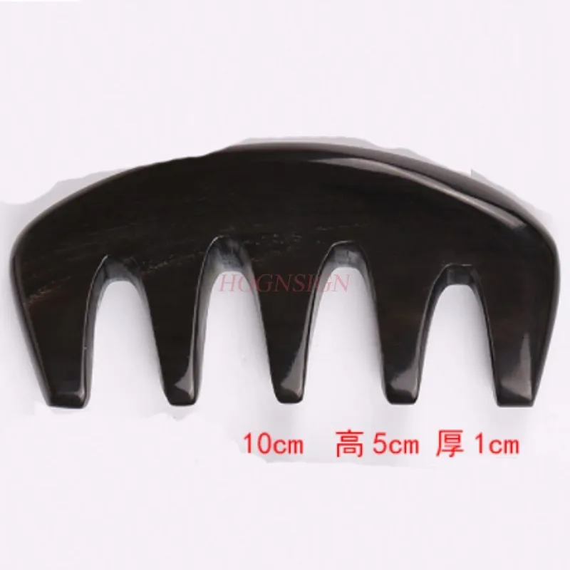 wide comb Natural Horns Five Fingers Comb Genuine Five-tooth Massage Combs Authentic Wide Teethed Large Teeth Pure Head Back