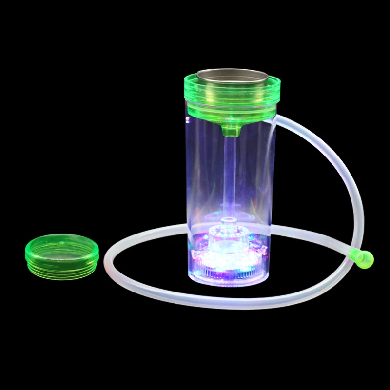 SY Plastic Portable Shisha Hookah With LED Silicone Hose Nargile Hookah Smoking Chicha Narguile Hookah 5 Colors