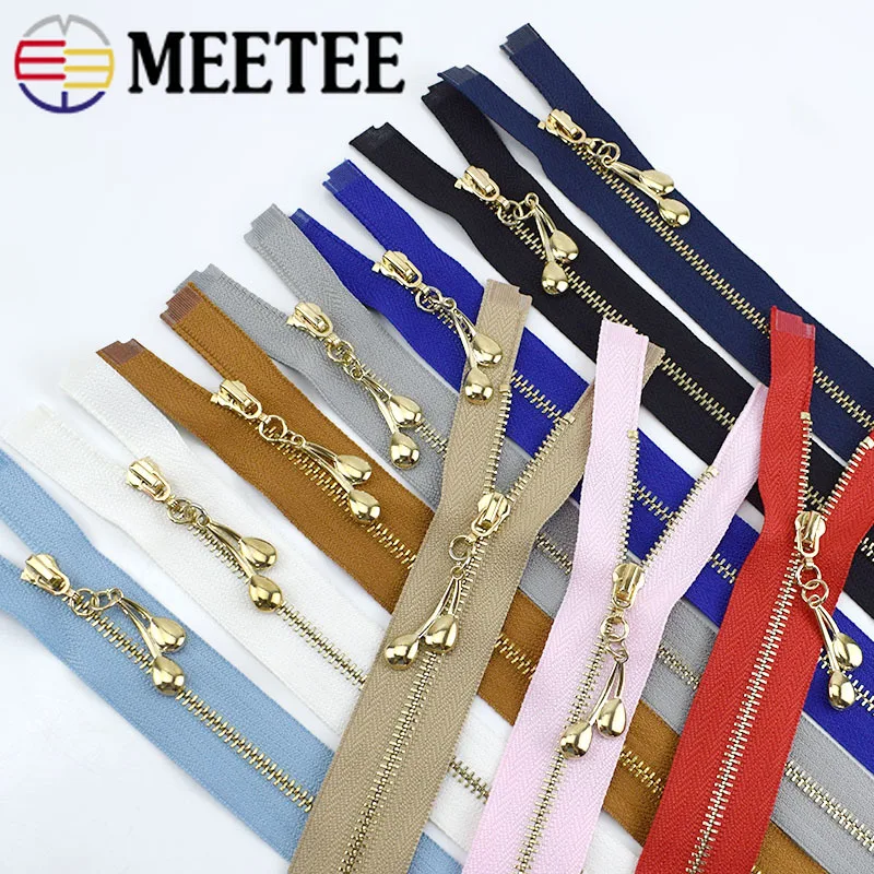 2 шт. Meetee 40 70 см 3 # металлическая молния с автоматическим замком открытым концом