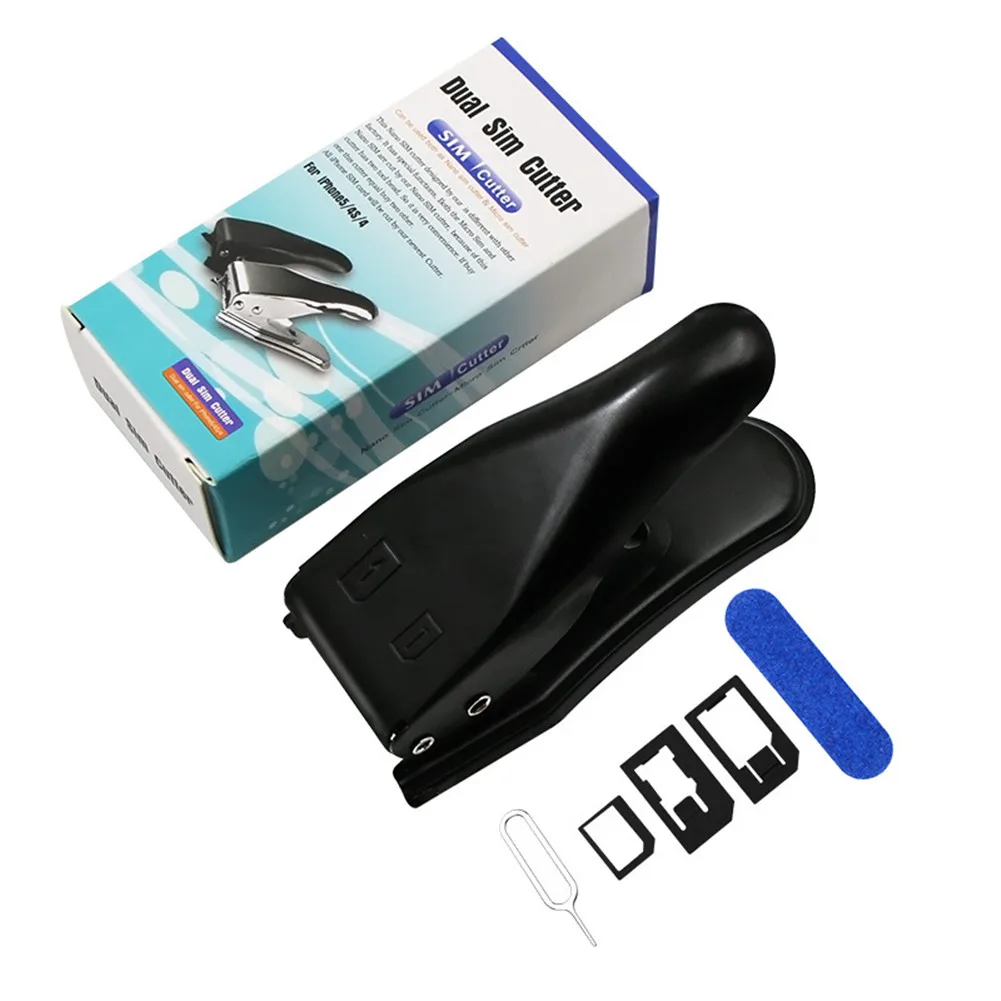 

Multi-function Dual 2 in 1 Nano Micro SIM Card Cutter For Apple iPhone For HTC Nokia for Samsung Smart Phone Accessory