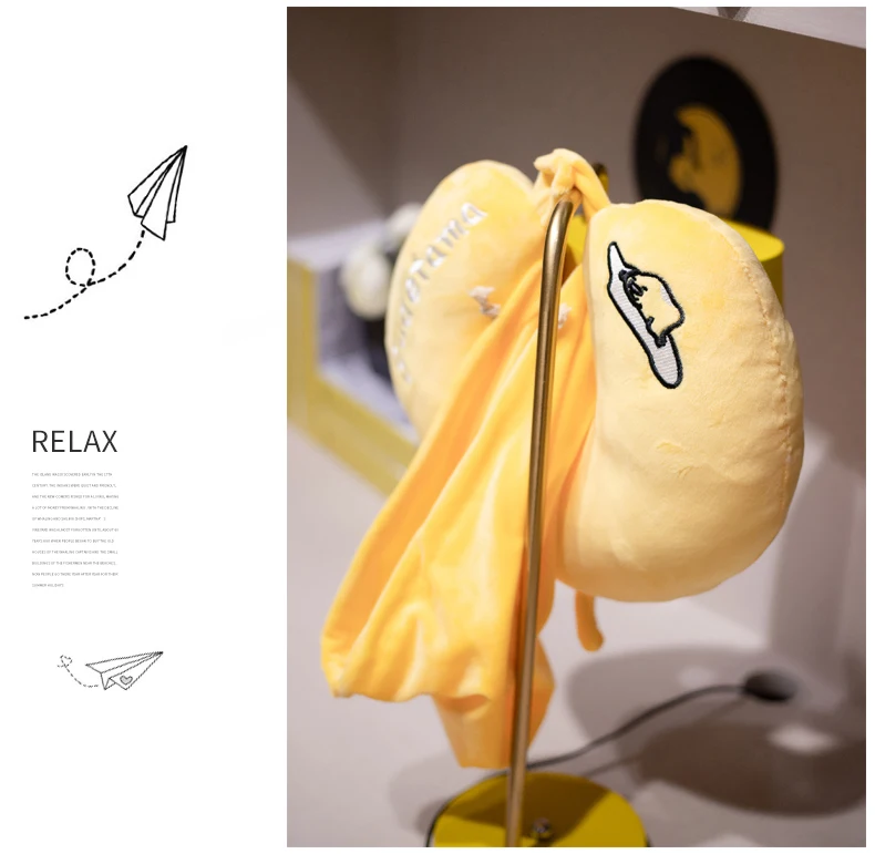 Gudetama плюшевые спящие U подушка автомобиль самолет Шеи Шапка-подушка милый желток мягкие игрушки куклы