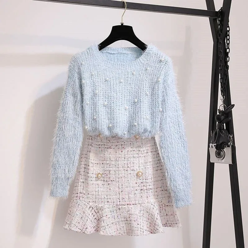 Осень 2020 комплект из 2 предметов юбка костюм для женщин сексуальные прозрачные