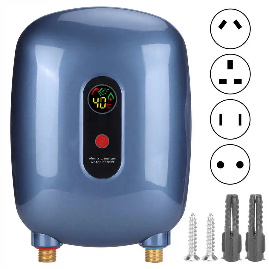 220V Rotate/Touch Temperature Control Electric Hot Water Heater Household Instant Water Heating Machine Tankless Bathroom