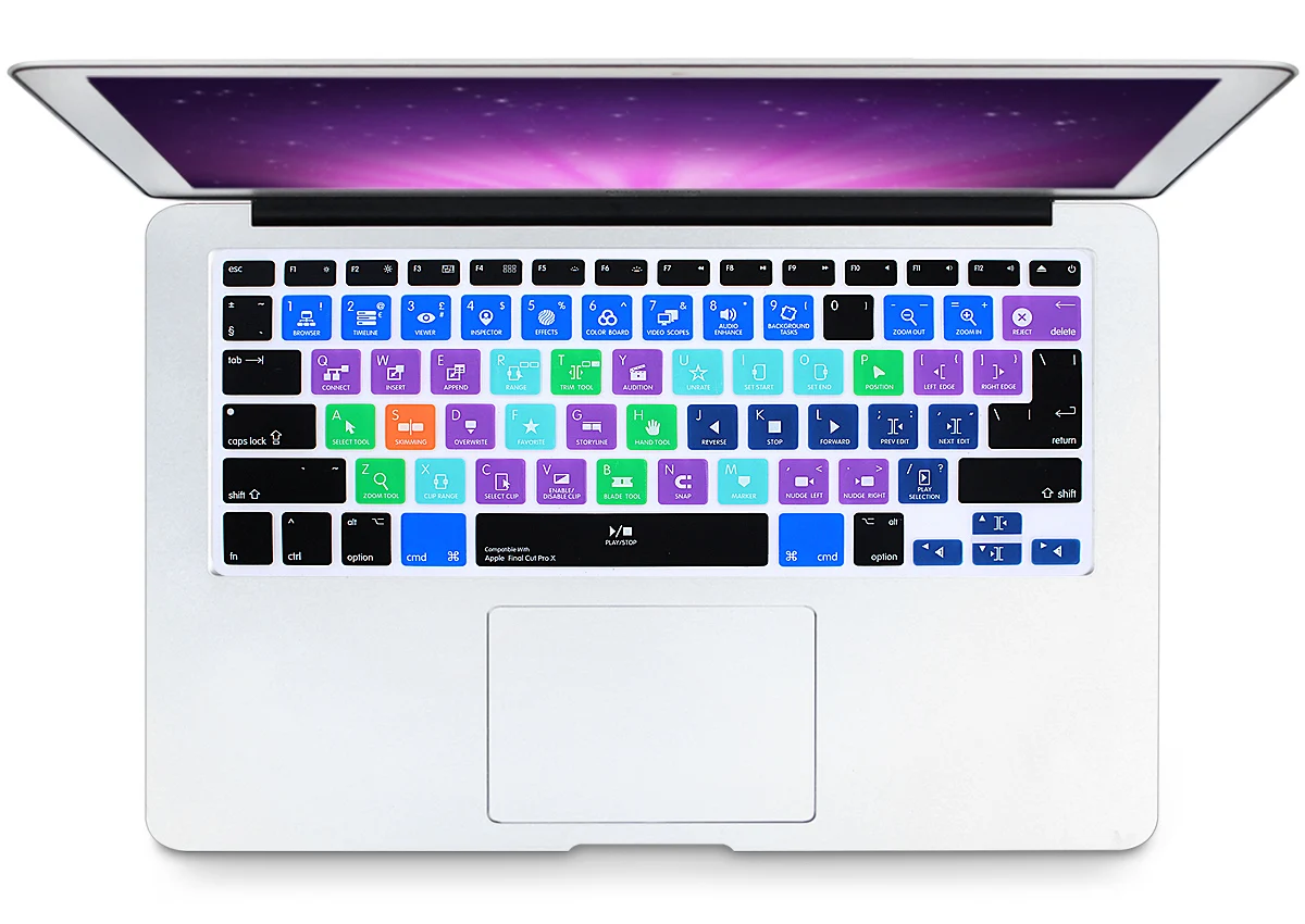 HRH тонкий Ableton Live Logic Pro X Avid Pro инструменты ярлык клавиатуры Обложка кожи для Macbook Pro Air retina 13 15 17 до - Цвет: New Final Cut Pro X