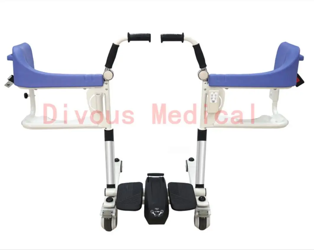 

Motorized Height Adjustment Transfer Chair Handicapped Wheelchair Bath Toilet Chair for Nursing Home, Hospital