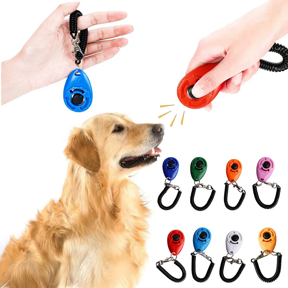 

1pcs Loudly Pet Training Clicker Wrist Strap Smart Dog Training Tool Sound Key Chain Wrist Strap Dog Training Accessories Tools