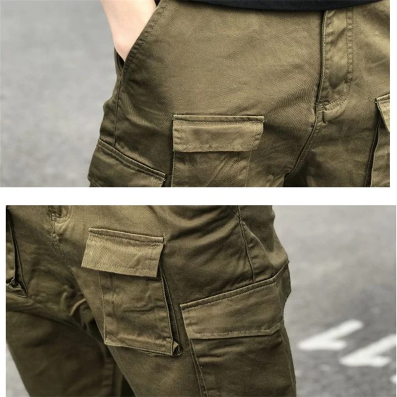 

New men's quick-drying personality fashion street hip-hop multi-pocket feet pants high-quality jumping slow pants transport over