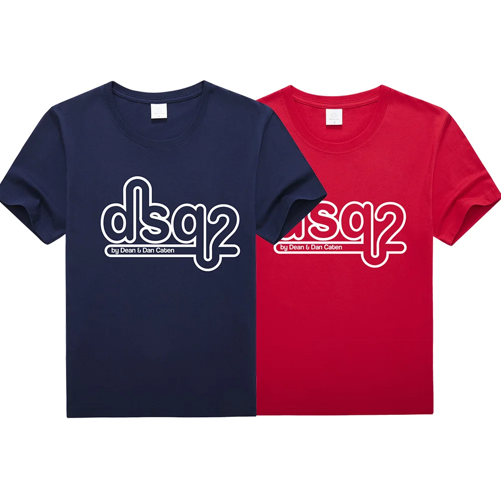 DSQ Высококачественная летняя Хлопковая мужская и женская футболка с буквами DSQ2