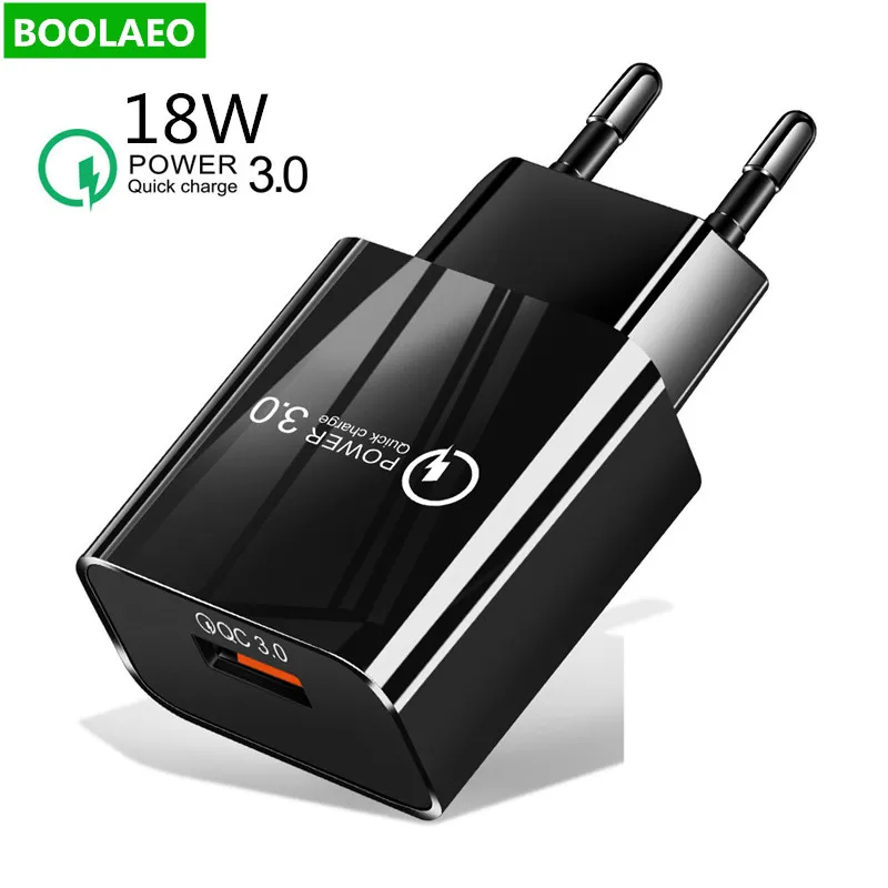 18 Вт Quick Charge 3 0 5V/3A 9В/2A для iPhone 12 настенное зарядное устройство EU быстрой зарядки