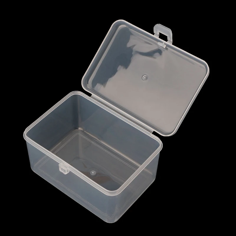 Small Transparent Storage Box Cards Chip Hardware Case Holder Jewelry Organizer | Канцтовары для офиса и дома