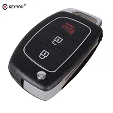 Раскладной раскладной чехол для ключей KEYYOU с 3 кнопками Hyundai SANTA FE