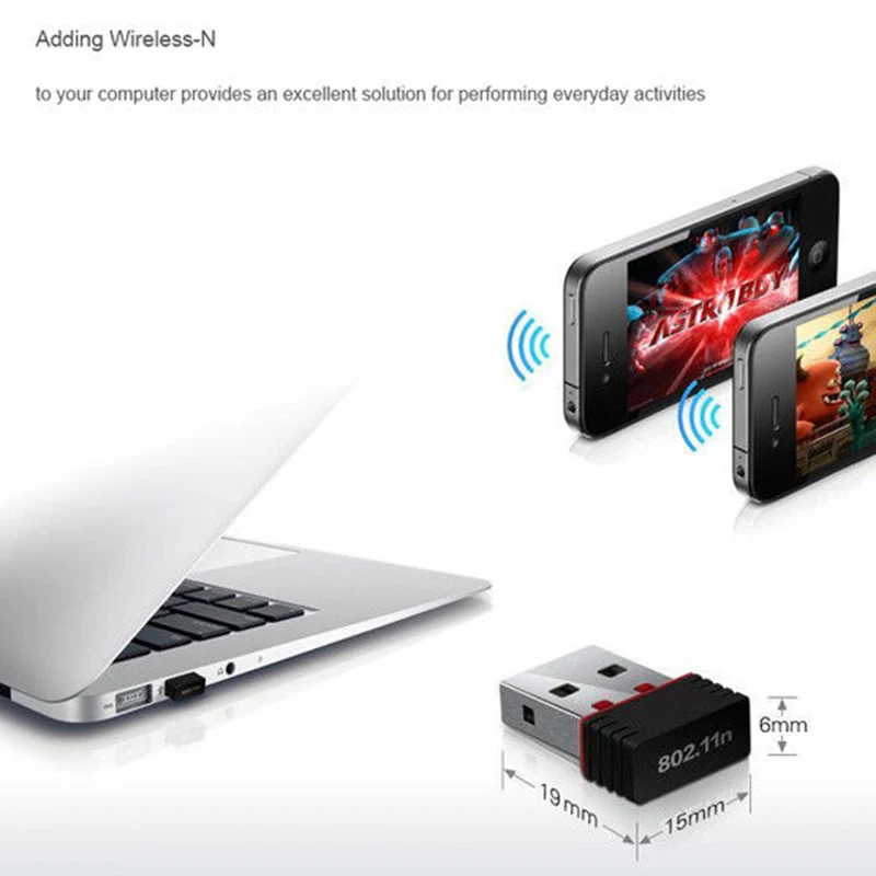 Нано USB Wifi адаптер 150 Мбит/с Антенна ПК USB2.0 Wi-Fi приемник беспроводная сетевая карта 802.11b/n/g высокоскоростной USB Lan Ethernet