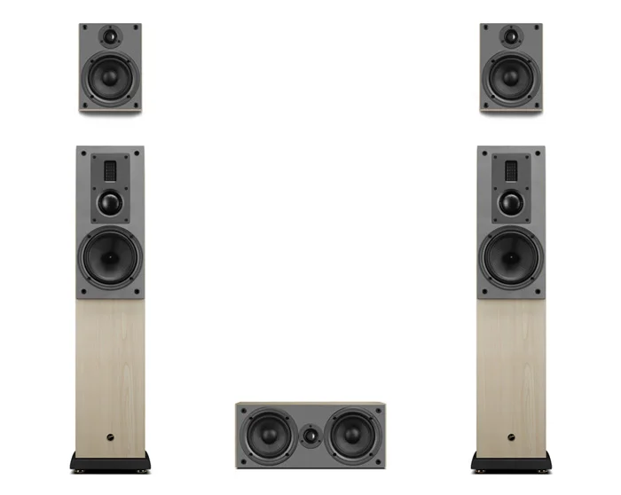 HiVi Swans RM301HT Home Theater 5.0 Channel Sterero Sound System Main RM301F Center RM301C Surround RM301R