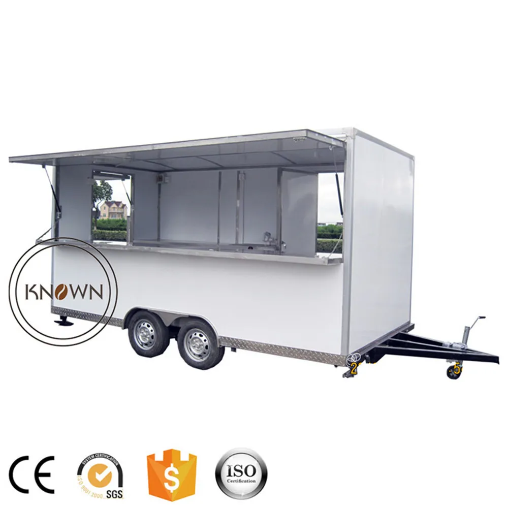 

Stainless Steel Mobile Hamburger Bakery Food Trailer Cart With Wheels For Sale