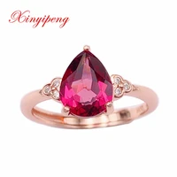 xin yipeng gem jewelry real s925 sterling silver inlaid natural garnet rings fine wedding party gifts for women free shipping